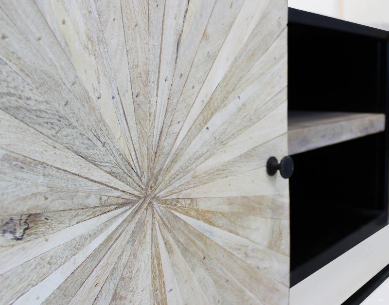 SPIRAL - porta tv legno e ferro