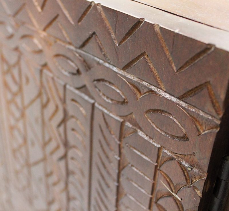 MANTRA - madia con decoro 4 ante legno e ferro