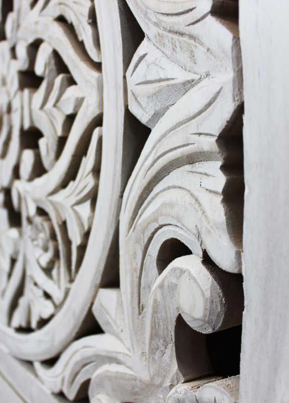 OHM - madia con decoro 2 ante 3 cassetti legno e ferro