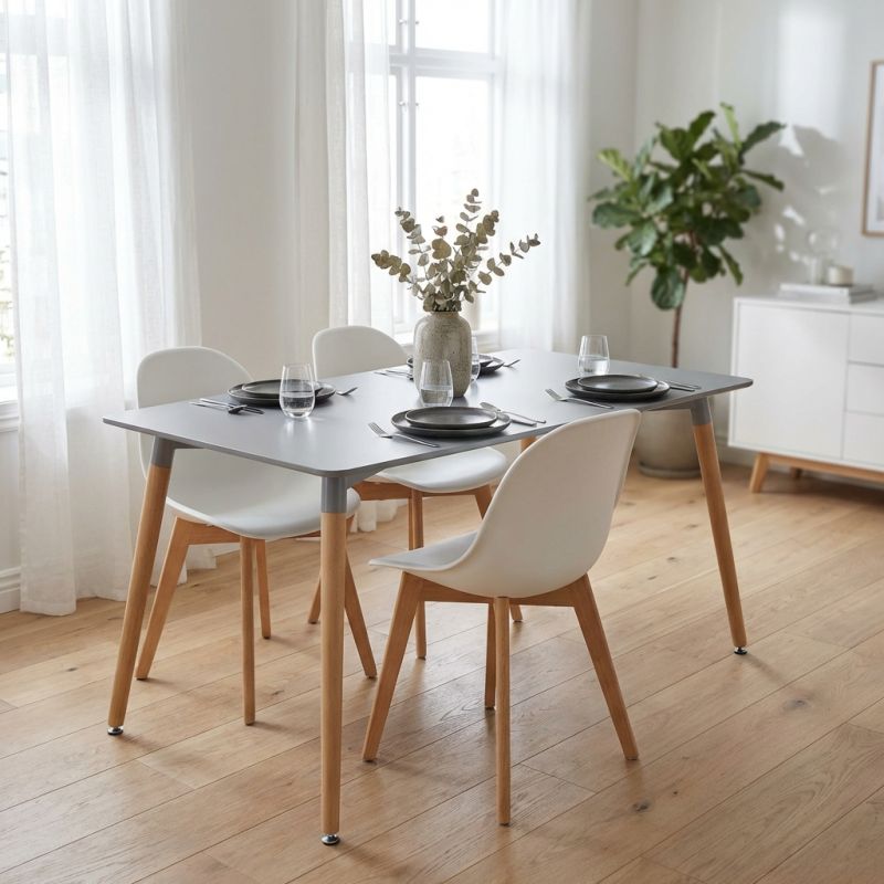 THOMAS - tavolo da pranzo scandinavo 120x80
