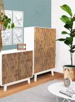 MATRIX - armadio a due ante con decoro in legno