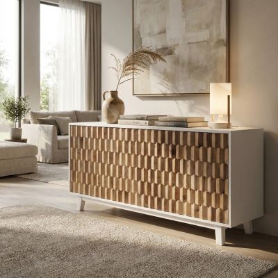 MATRIX - madia moderna con decoro in legno