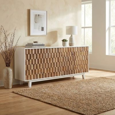 MATRIX - madia moderna con decoro in legno