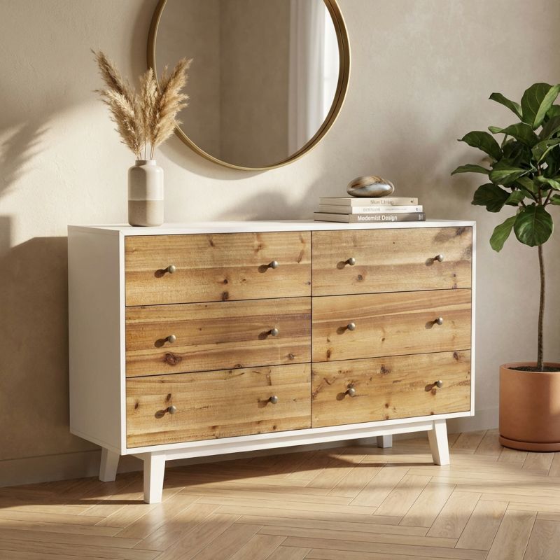 MATRIX - cassettiera in legno con sei cassetti