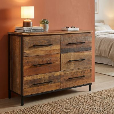 RUNE - cassettiera moderna in legno con sei cassetti