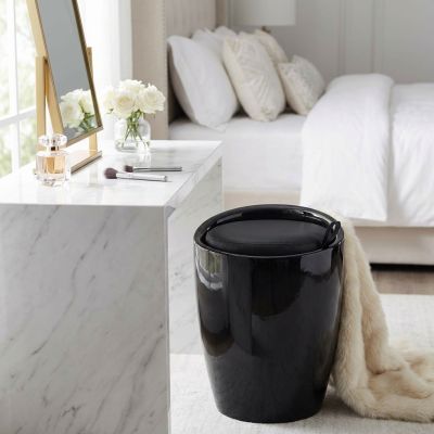 ALISEO - sgabello pouf in abs con cuscino