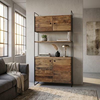 PINUS BLACK - credenza in pino riciclato