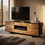 PINUS BLACK - porta tv in pino riciclato