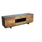 PINUS BLACK - porta tv in pino riciclato