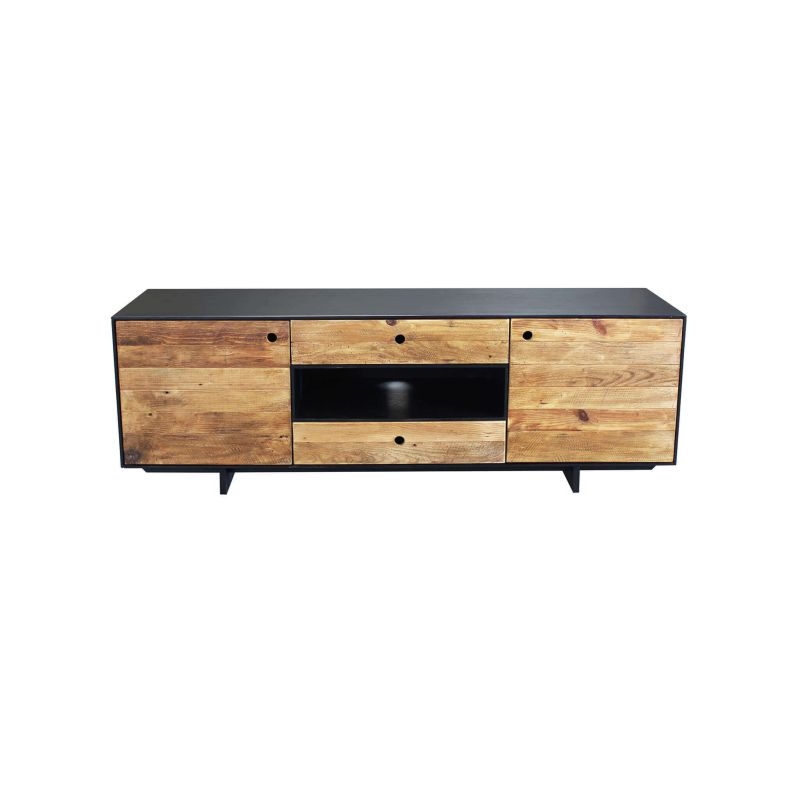 PINUS BLACK - porta tv in pino riciclato