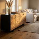 PINUS BLACK - madia 4 ante in pino riciclato