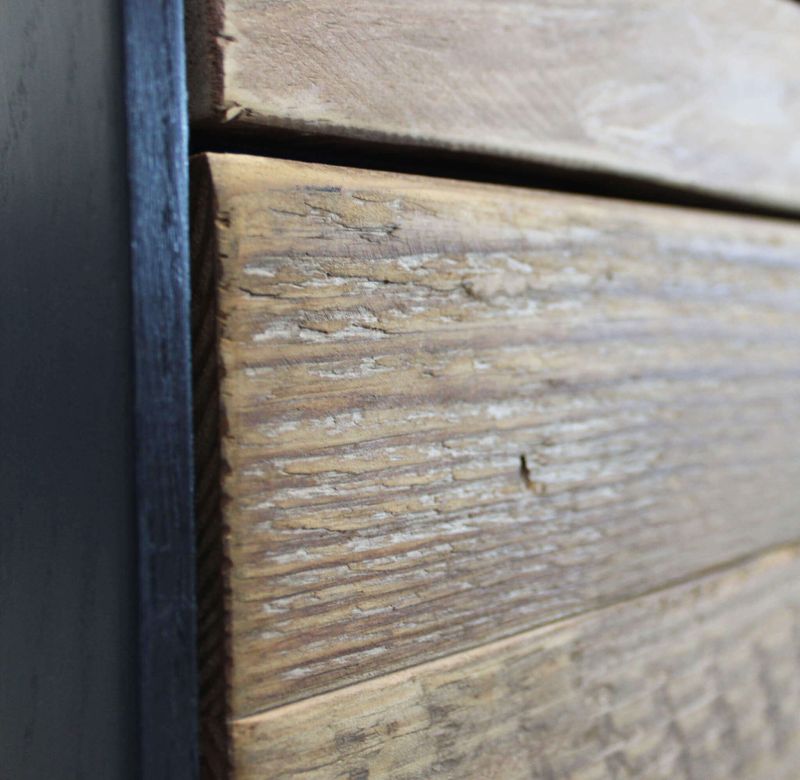 PINUS BLACK - madia 4 ante in pino riciclato