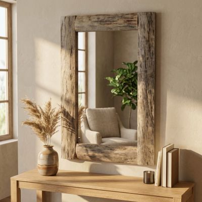 CLEET - specchio con cornice in legno