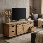 TULU - porta tv in legnoe acciaio
