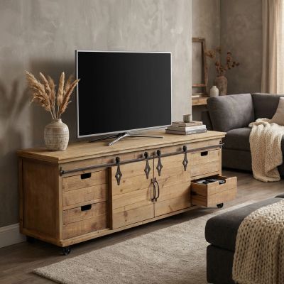 TULU - porta tv in legnoe acciaio