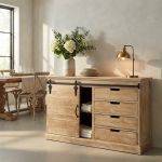 COLU - madia in legno e acciaio