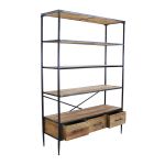 NELLO - libreria in legno e acciaio
