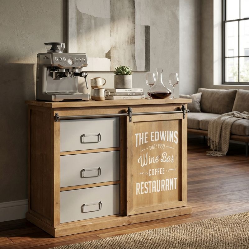 EDWINS - madia in legno e acciaio