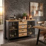 DENNIS - madia in legno e acciaio