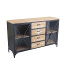 DENNIS - madia in legno e acciaio