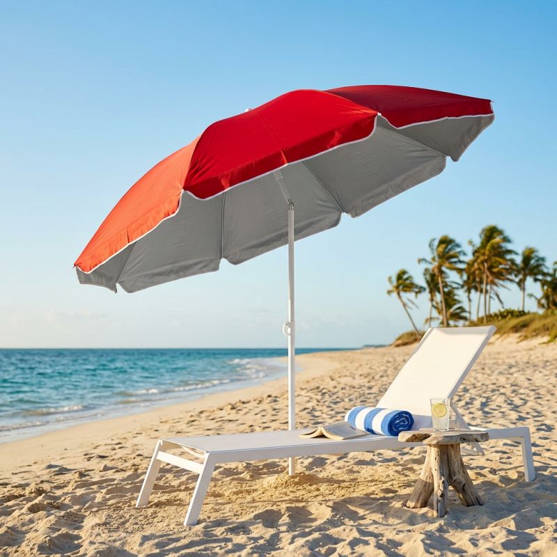 Ombrellone Spiaggia Nylon Protezione Uv Diametro 1,8 M colore CASUALE