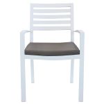 DEXTER - set tavolo in alluminio cm 160/240 x 90 x 75 h con 4 poltrone Dexter