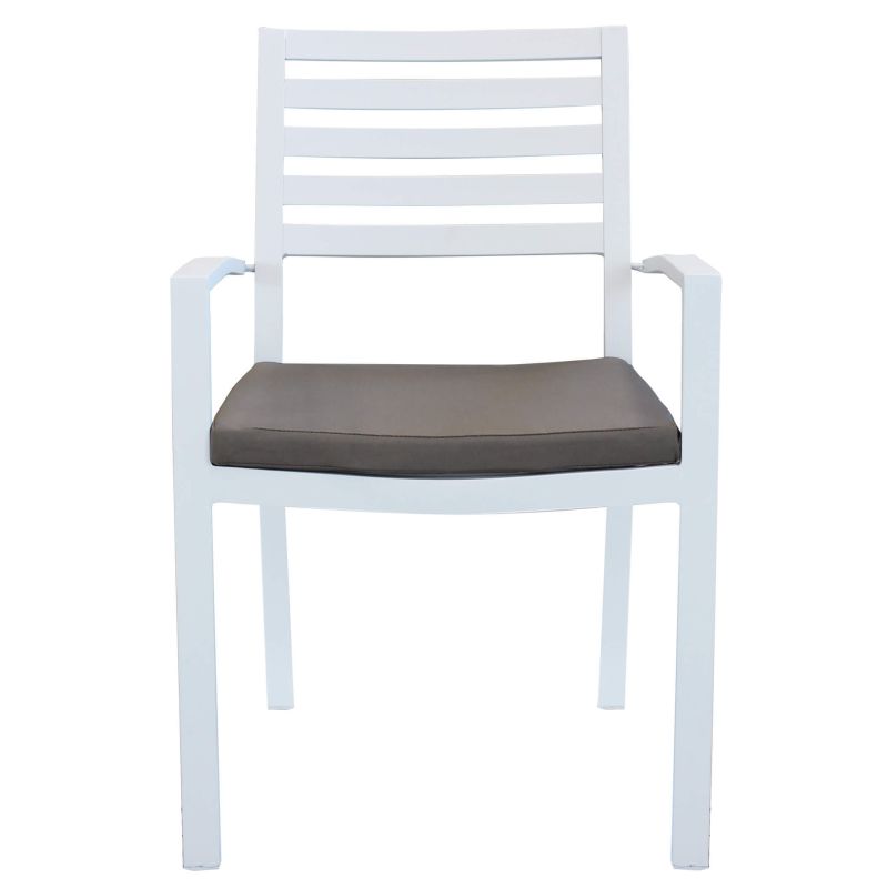 DEXTER - set tavolo in alluminio cm 160/240 x 90 x 75 h con 4 poltrone Dexter