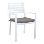 DEXTER - set tavolo in alluminio cm 160/240 x 90 x 75 h con 8 poltrone Dexter