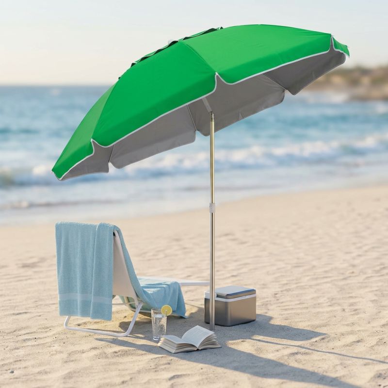 ombrellone da spiaggia poliestere uv tondo 1,80 m / palo da 22 mm