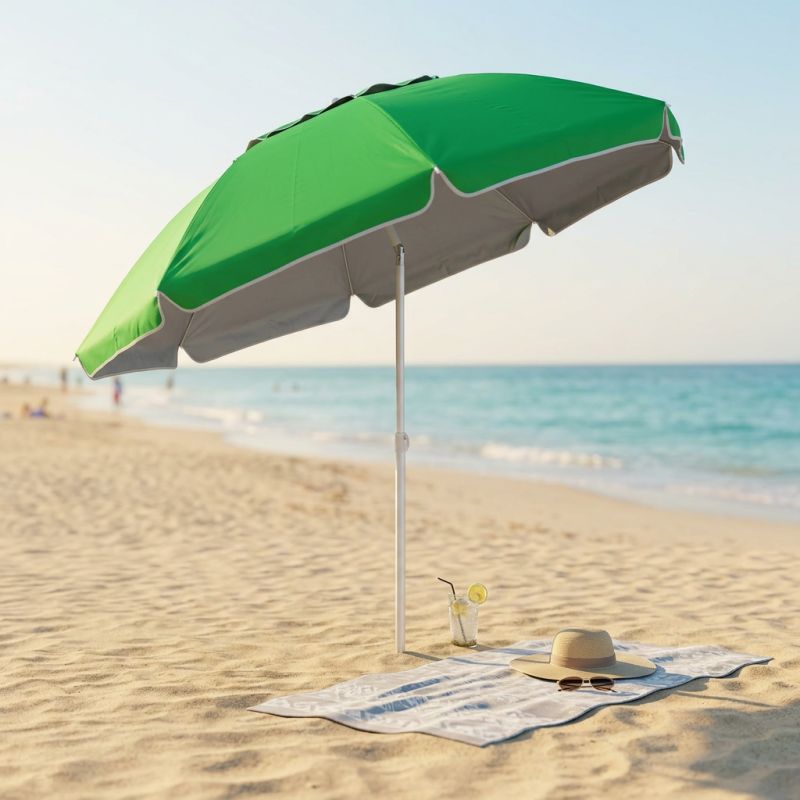 ombrellone da spiaggia poliestere uv tondo 1,80 m / palo da 22 mm