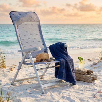 TARLA - poltrona da spiaggia e campeggio pieghevole in alluminio e textilene