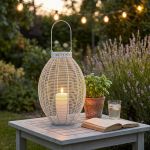 portacandela stile provenzale in ferro verniciato cm 19 x 37,5 x 56 h