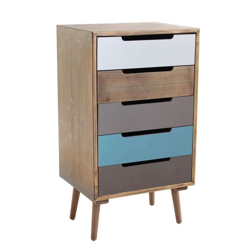 ADELINE - cassettiera cinque cassetti alta 83 cm