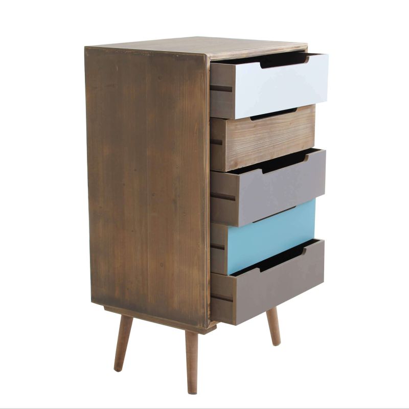 ADELINE - cassettiera cinque cassetti alta 83 cm