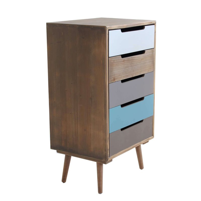 ADELINE - cassettiera cinque cassetti alta 83 cm