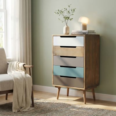 ADELINE - cassettiera cinque cassetti alta 83 cm