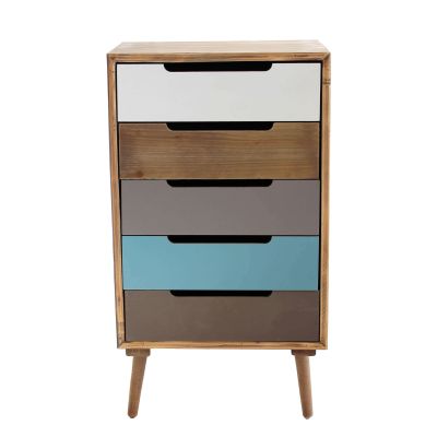 ADELINE - cassettiera cinque cassetti alta 83 cm