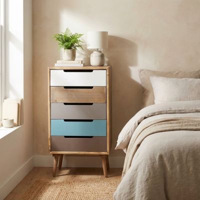 ADELINE - cassettiera cinque cassetti alta 83 cm