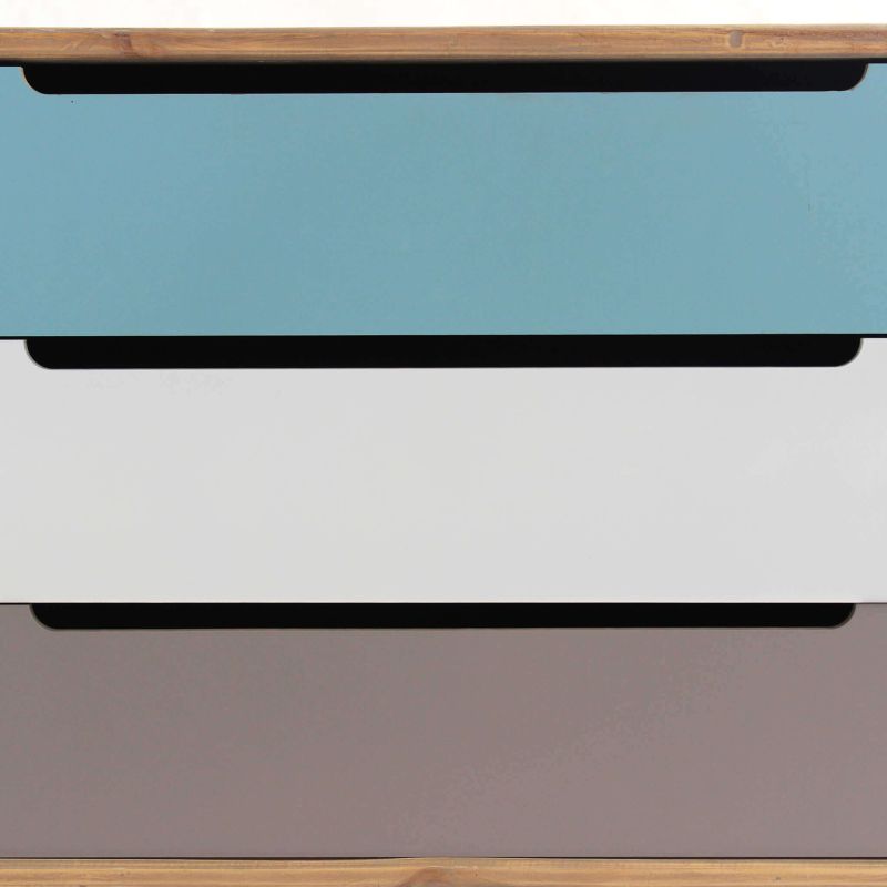 ADELINE - mobile 3 cassetti in mdf multicolor