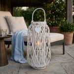 GENEVIEVE - lanterna in vimini tondo 18 x 76 cm