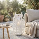 GENEVIEVE - lanterna in vimini tondo 18 x 66 cm