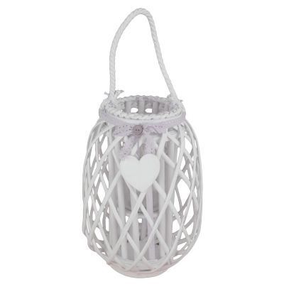 GENEVIEVE - lanterna in vimini tondo 15 x 45 cm