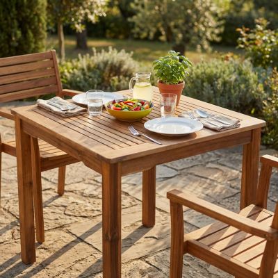 AARON - tavolo da giardino in legno massiccio di acacia