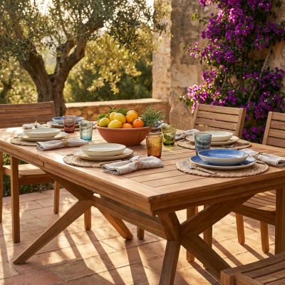 CAESAR - tavolo da giardino allungabile in legno massiccio di acacia