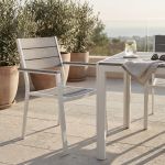XANTHUS - poltrona da giardino in alluminio e polywood impilabile