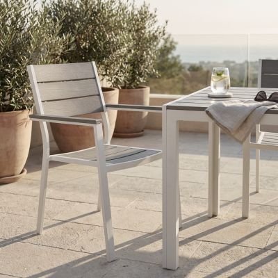 XANTHUS - poltrona da giardino in alluminio e polywood impilabile