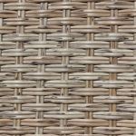AXONA - tavolo intreccio in wicker vetro