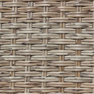AXONA - tavolo intreccio in wicker vetro