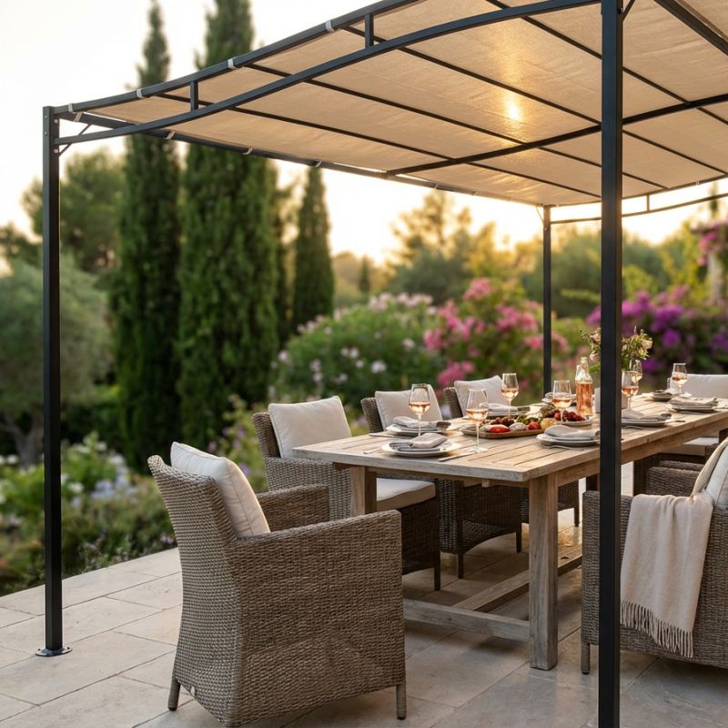 PEGASUS - pergola da giardino autoportante in acciaio