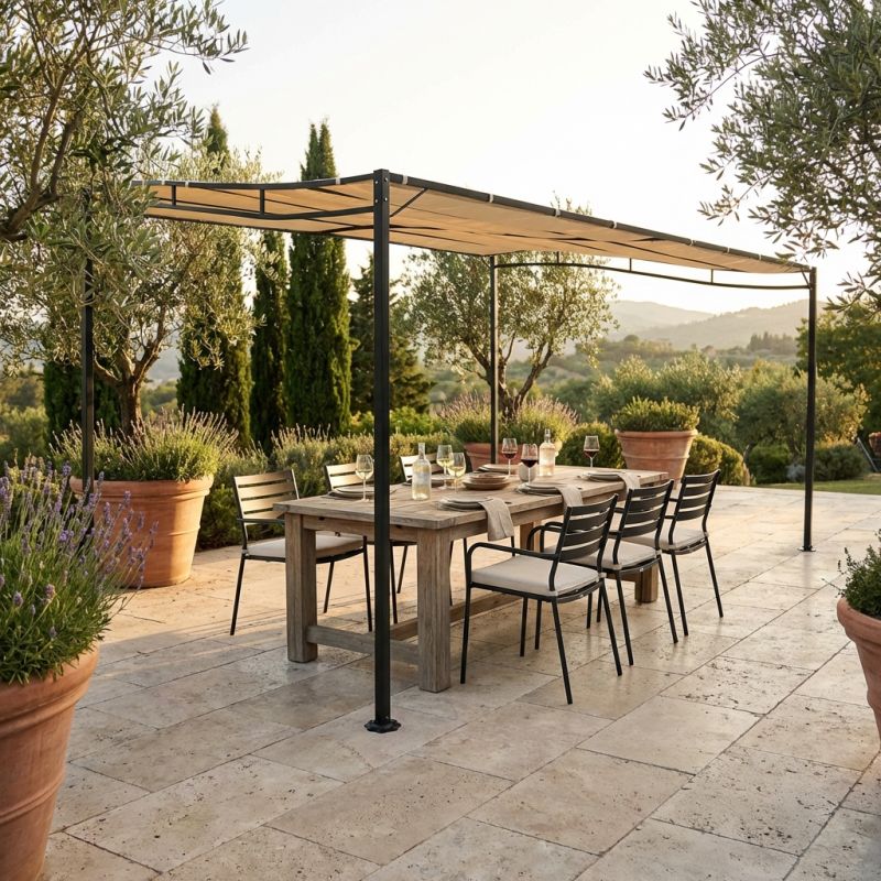 PEGASUS - pergola da giardino autoportante in acciaio